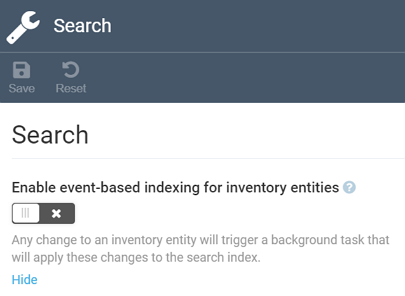 Search settings