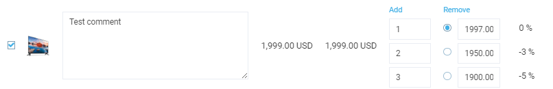 Price/amount